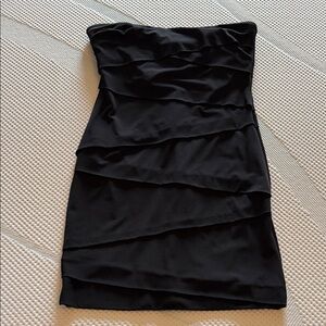 Elegant White House Black Market Black Strapless Dress 12